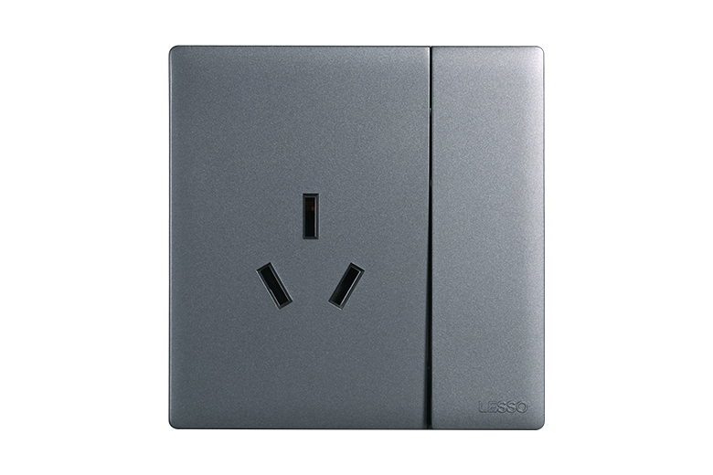 LSDY/16CKD-Y16A单相三极带大跷板开关插座-宁静灰