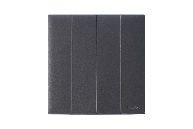 LSDY4/1D-J四位单控大跷板开关-镀晶灰