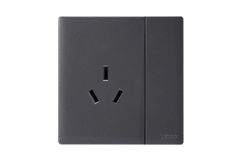 LSDY/16CKD-J 16A单相三极带大跷板开关插座-镀晶灰