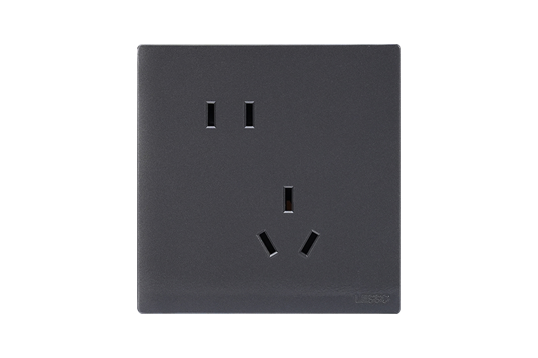 LSDY/10USX-J单相错位二、三极插座-镀晶灰