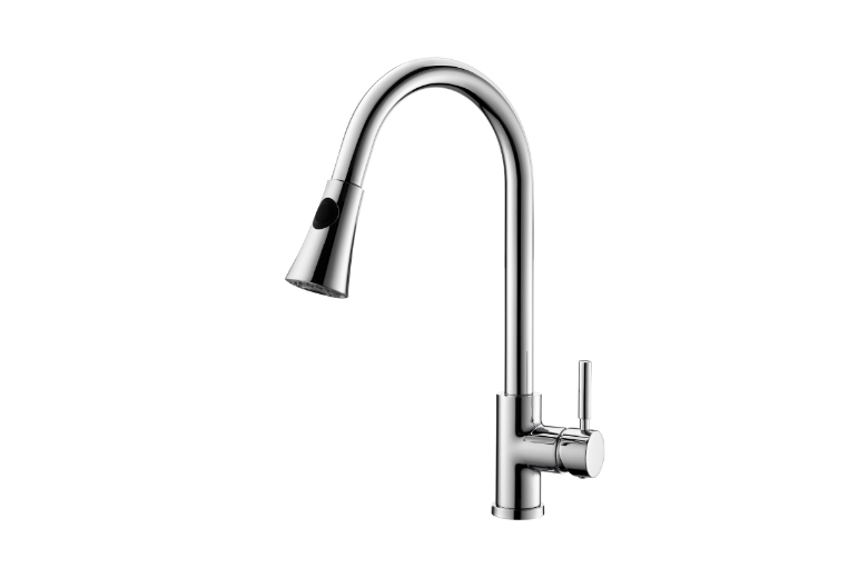 单柄单孔混合厨房抽拉龙头W22237-G