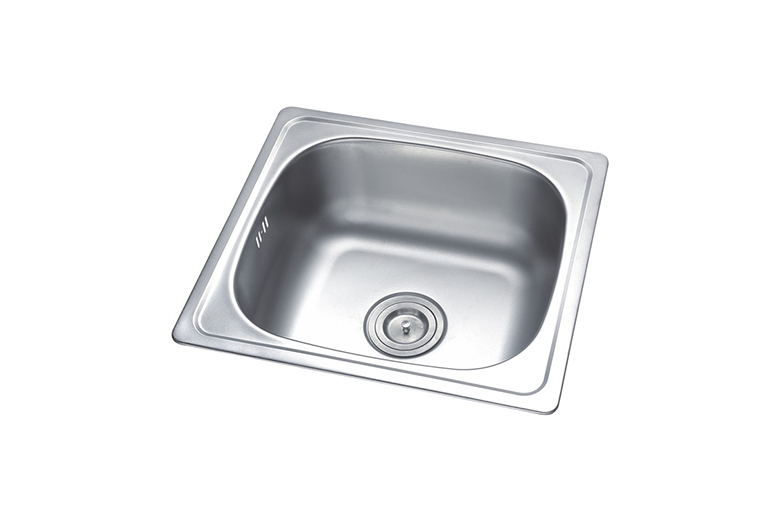 单槽带溢水不锈钢厨盆CS11213