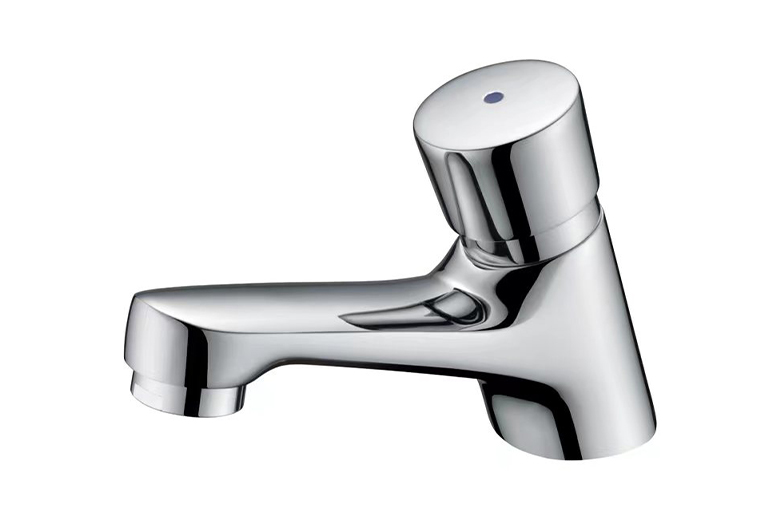 单冷按压式延时面盆龙头W32106