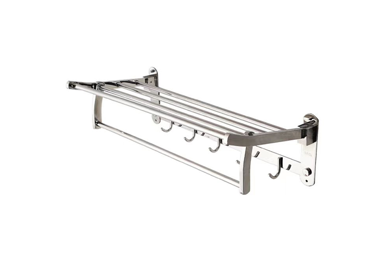 304不锈钢双层毛巾架(带排钩)WP92006